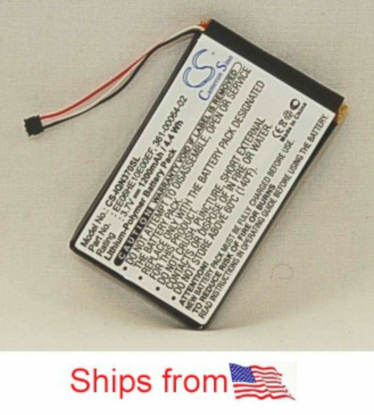 NEW GPS Battery Garmin Nuvi 3700 3760 3760T 3790T 3750 3.7V 1200mAh 361-00064-02