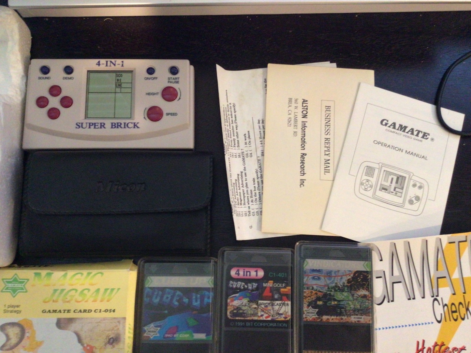 Alston Bit Corp Gamate System Rare USA Release CIB 13 Games & 4in1 Super Brick