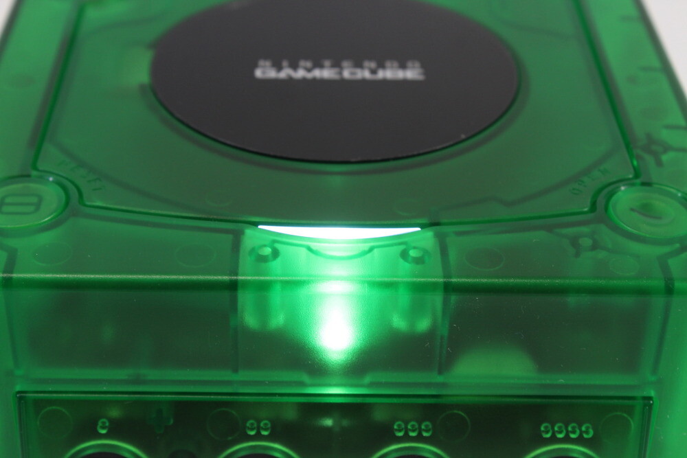 Nintendo Gamecube Console Clear Transparent Dark Green & AC AV NTSC-U/C DOL-001