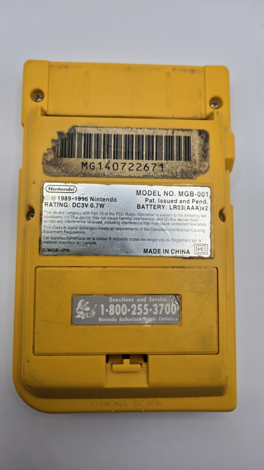 Nintendo Game Boy Pocket MGB-001 – Yellow – 100% OEM – Tested Working