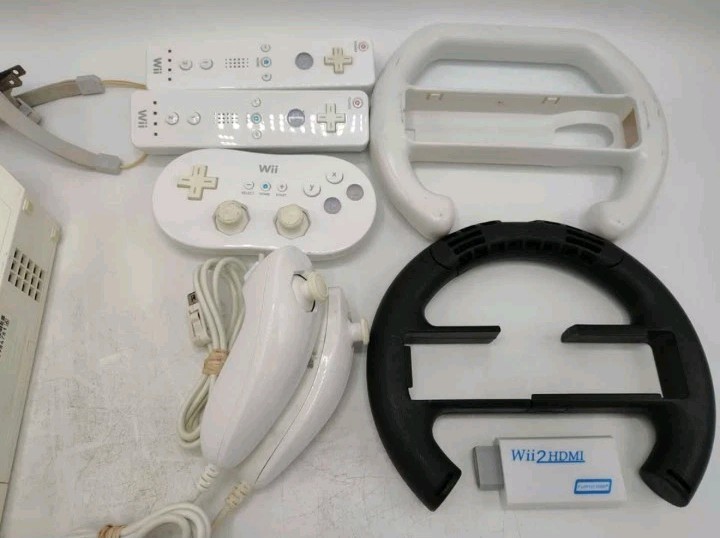 Nintendo Wii Console Bundle w/ 2 Remotes + 50 Games + HDMI Adapter VGC! Tested!