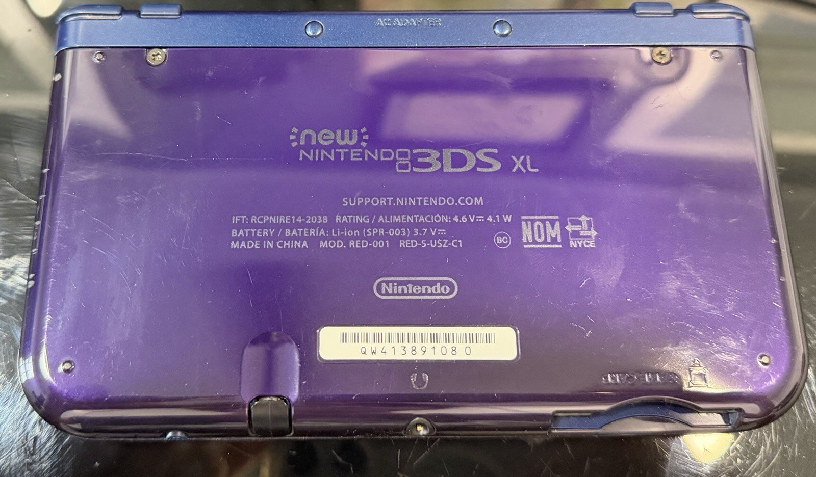 Nintendo New 3DS XL Galaxy Edition Handheld System Game Card Slot Needs Replaced