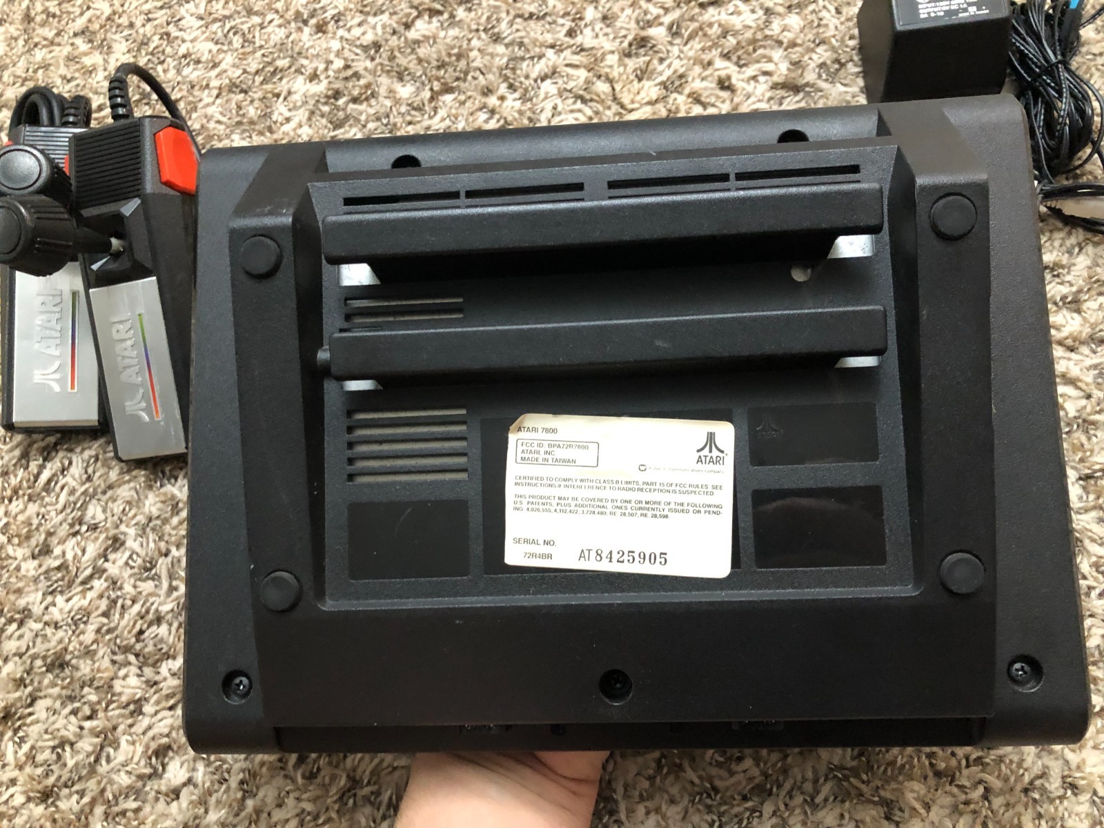 Atari 7800 Console with 2 Proline Controllers Cleaned and Tested Working
