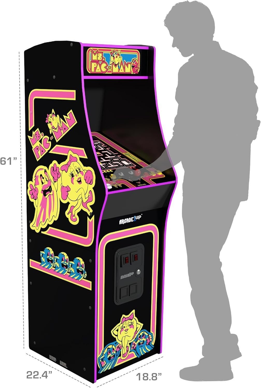 Arcade1Up Ms. Pac-Man Bandai Namco Legacy Arcade Machine 14-in-1 Wi-Fi