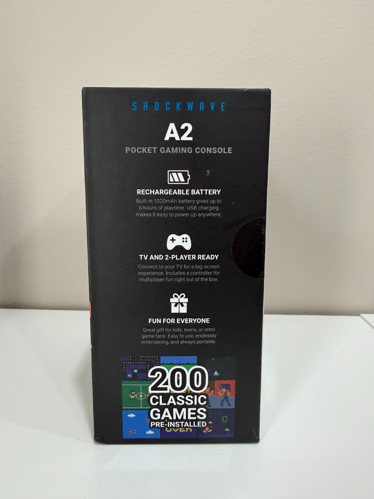 A2 Pocket Gaming Console Handheld Retro Game System 200 Classic Games Preloaded