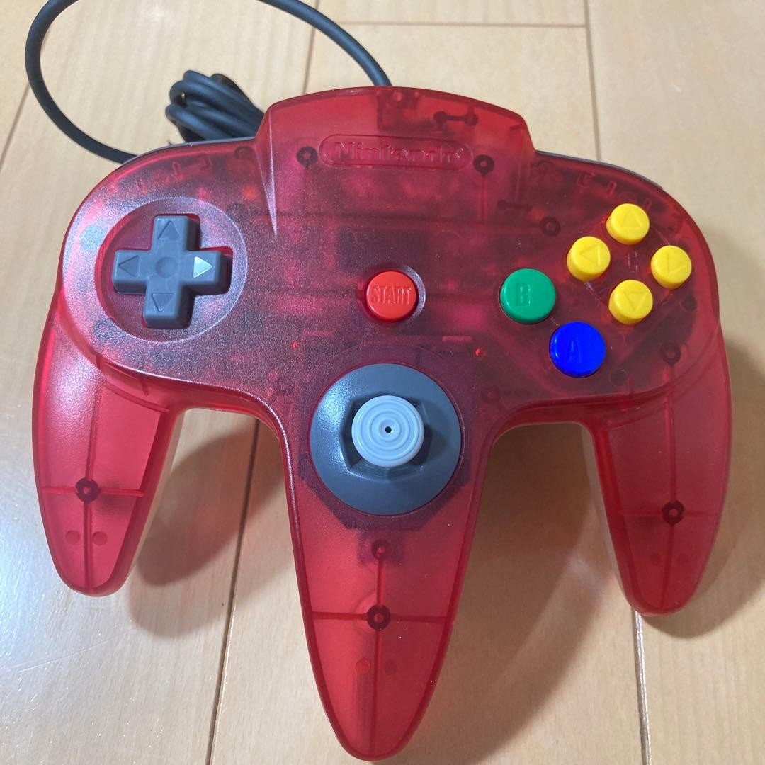 Nintendo 64 N64 Game Console System Clear Red Tested w/box