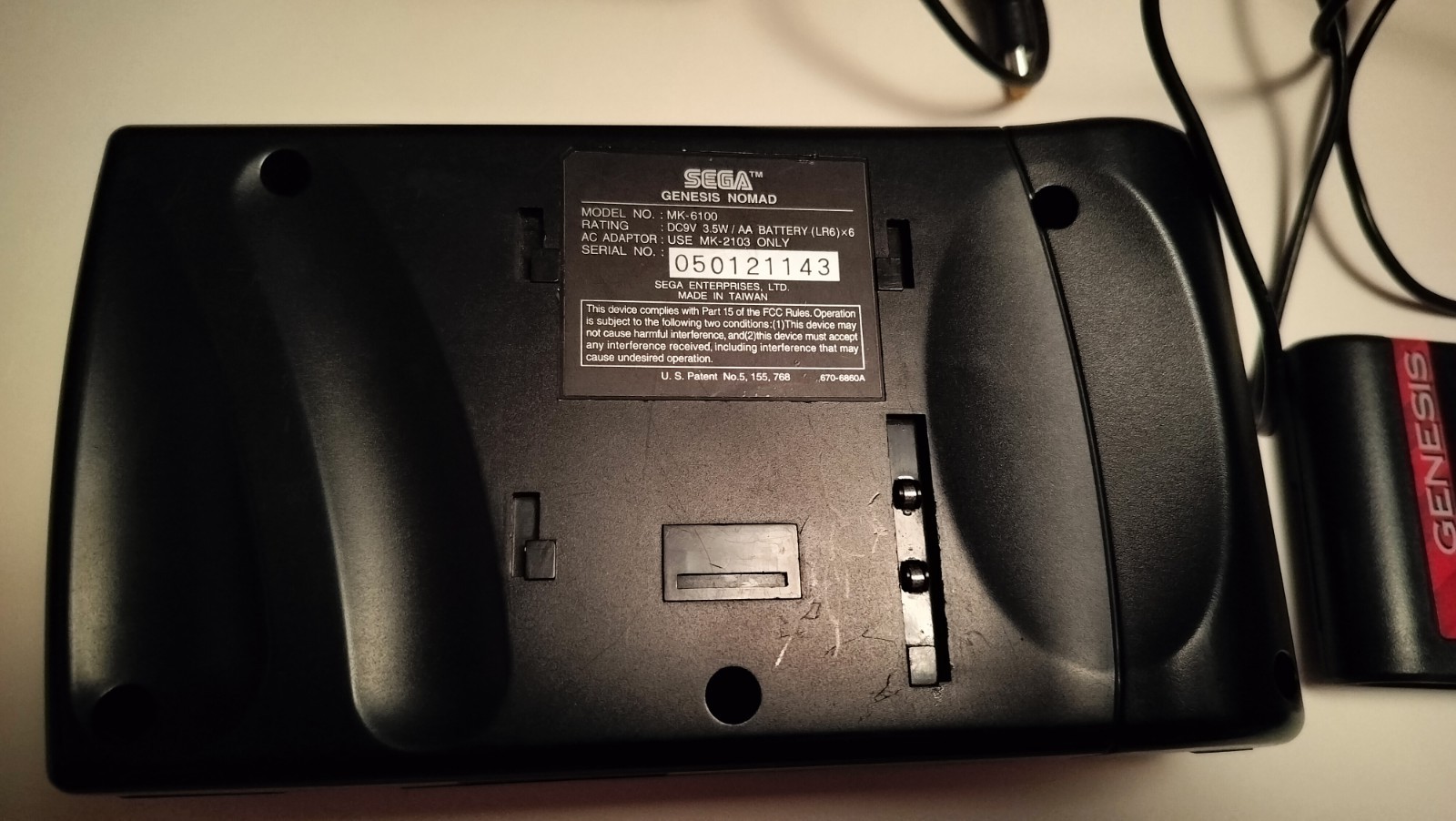 Sega Nomad Handheld Console With Power Adapter & Mortal Kombat Tested & Working