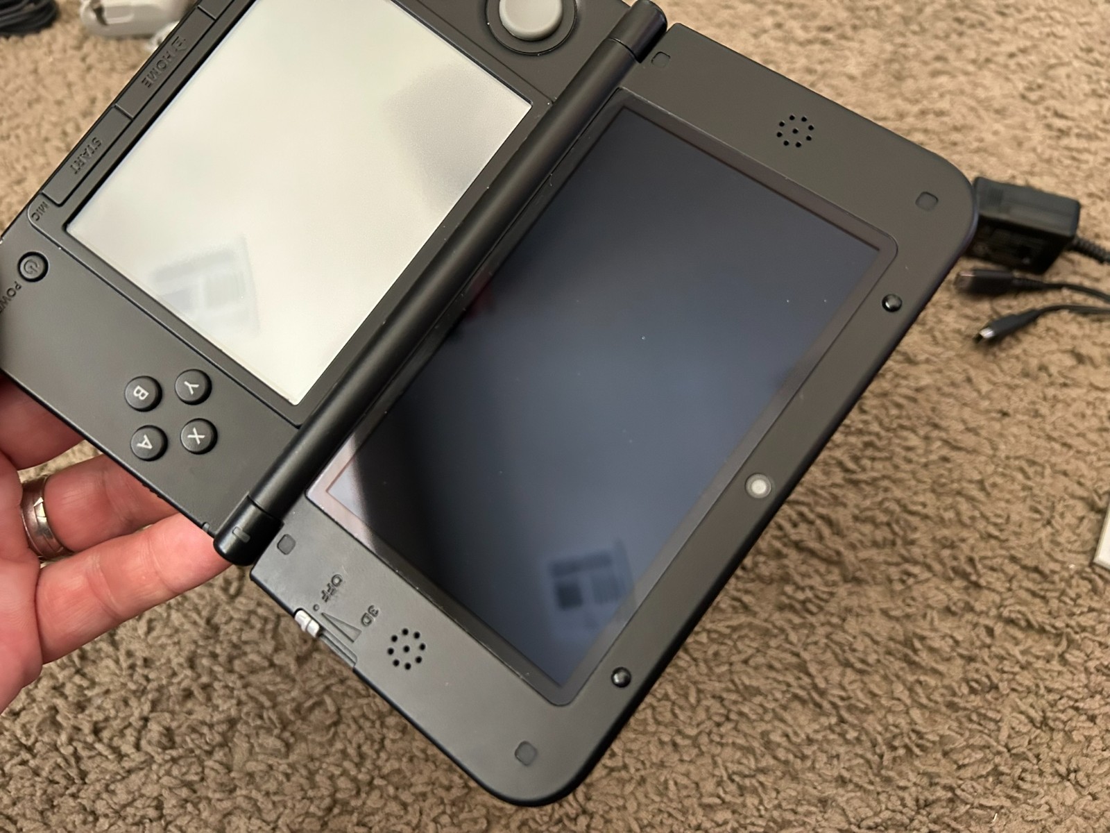 *READ* Nintendo 3DS XL Handheld System Blue & Black+Luigi’s Mansion bundle lot