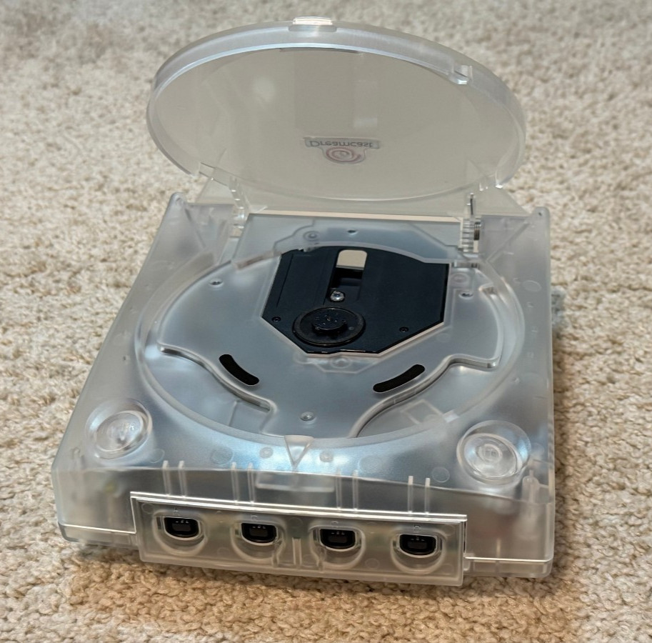 Sega Dreamcast Clear Console HKT-3020 w/ Controller & VMU