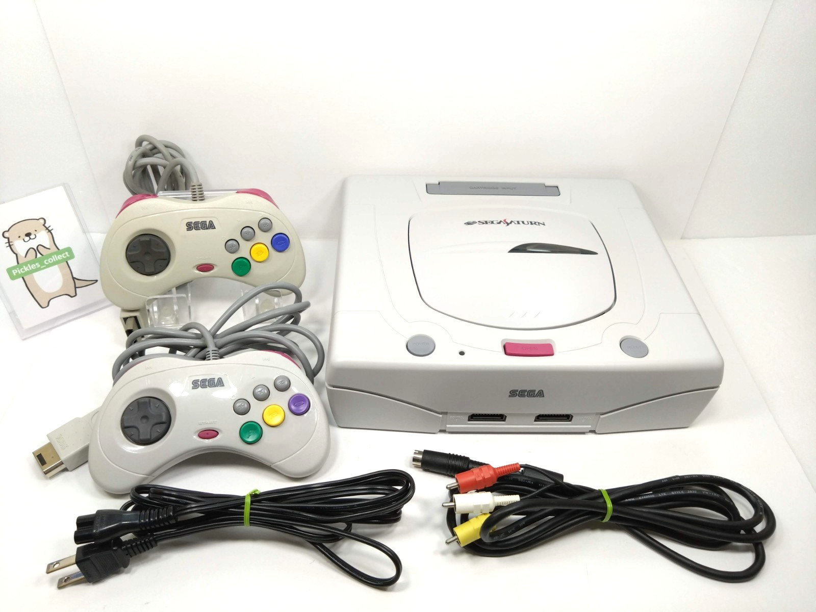 Sega Saturn White Console HST-3220 set Language Japanese Tested SEGA 0603H