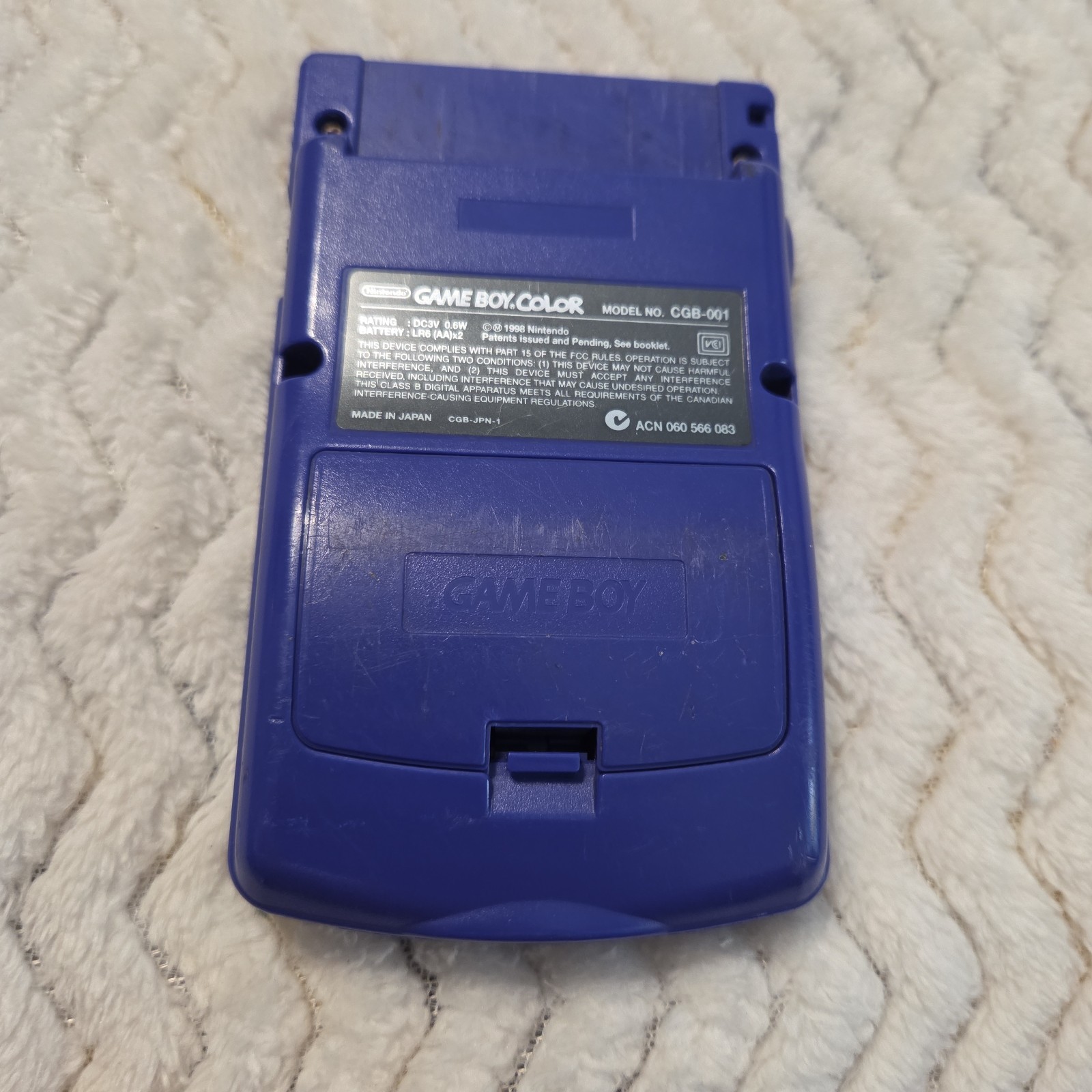 Nintendo Game Boy Color Grape Purple OEM Tested & Working CGB-001
