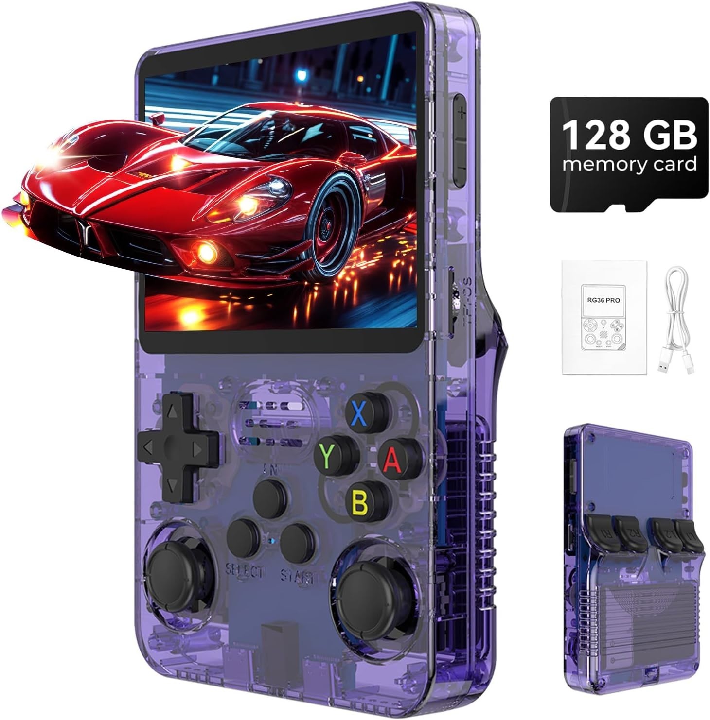 Portable R36s Pro Game Console – 40,000+ Classic Games, Ergonomic 3.5in IPS