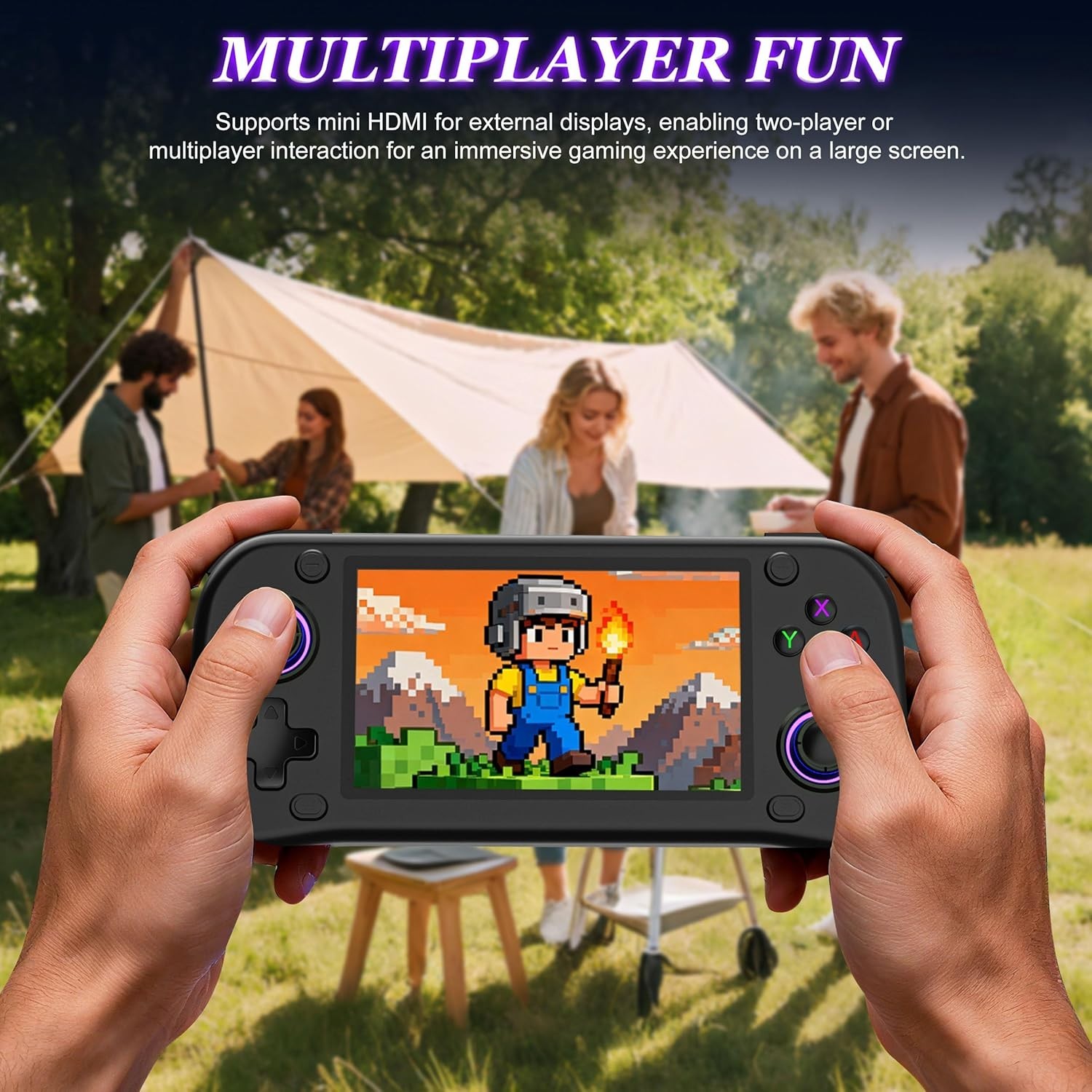 G28 Handheld Gaming Console – 4.3” Display, Expandable 64GB, Free Skins Included