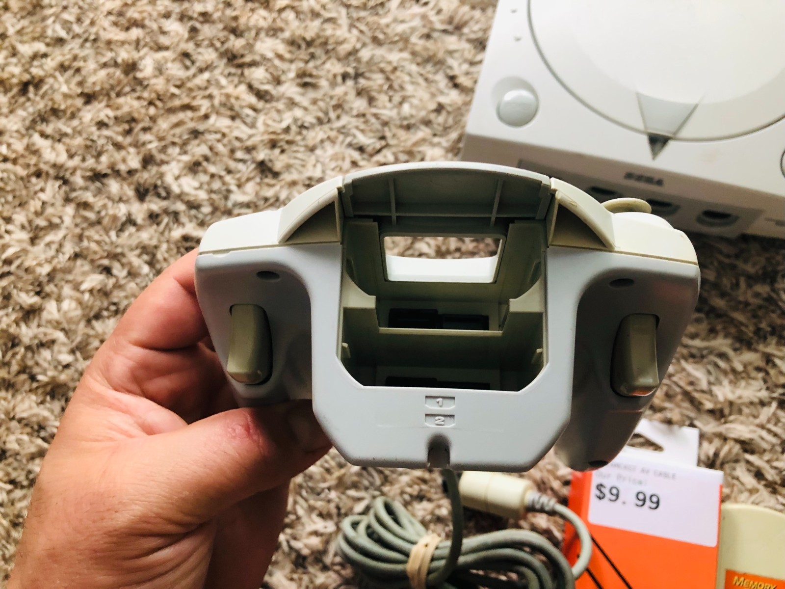 Sega Dreamcast Console System HKT-3020 With 2 Controllers & Memory Card TESTED4!