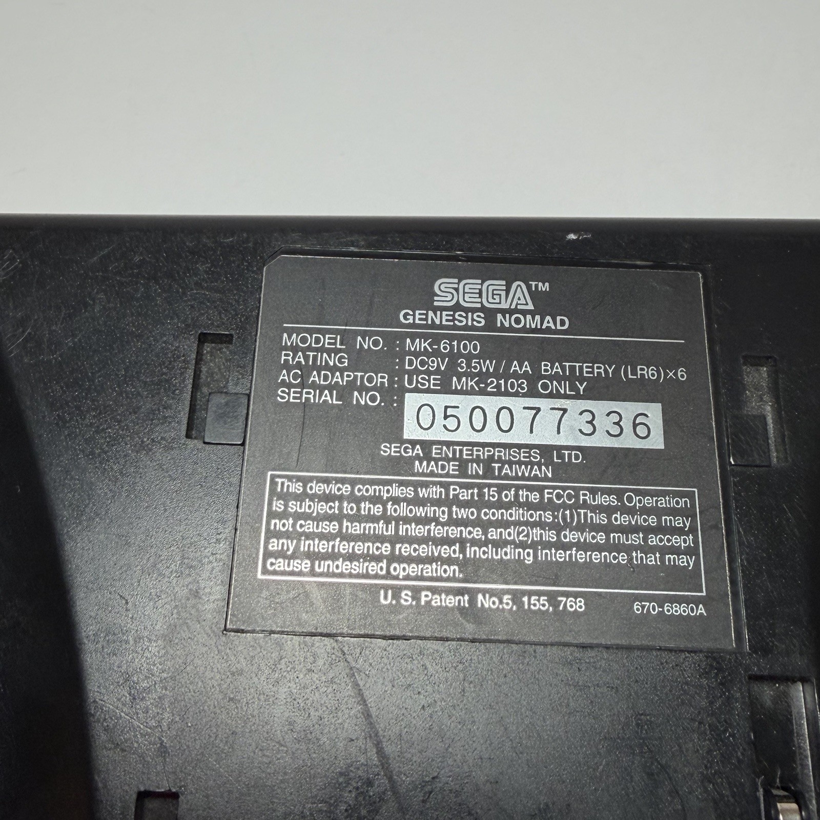 Sega Genesis Nomad Game Console Handheld No Charger Or Battery Pack Untested