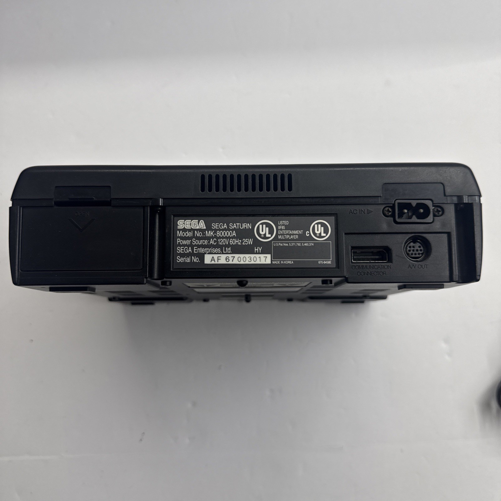Saturn – SEGA Saturn Black Console Complete W/ Controller Tested #2945