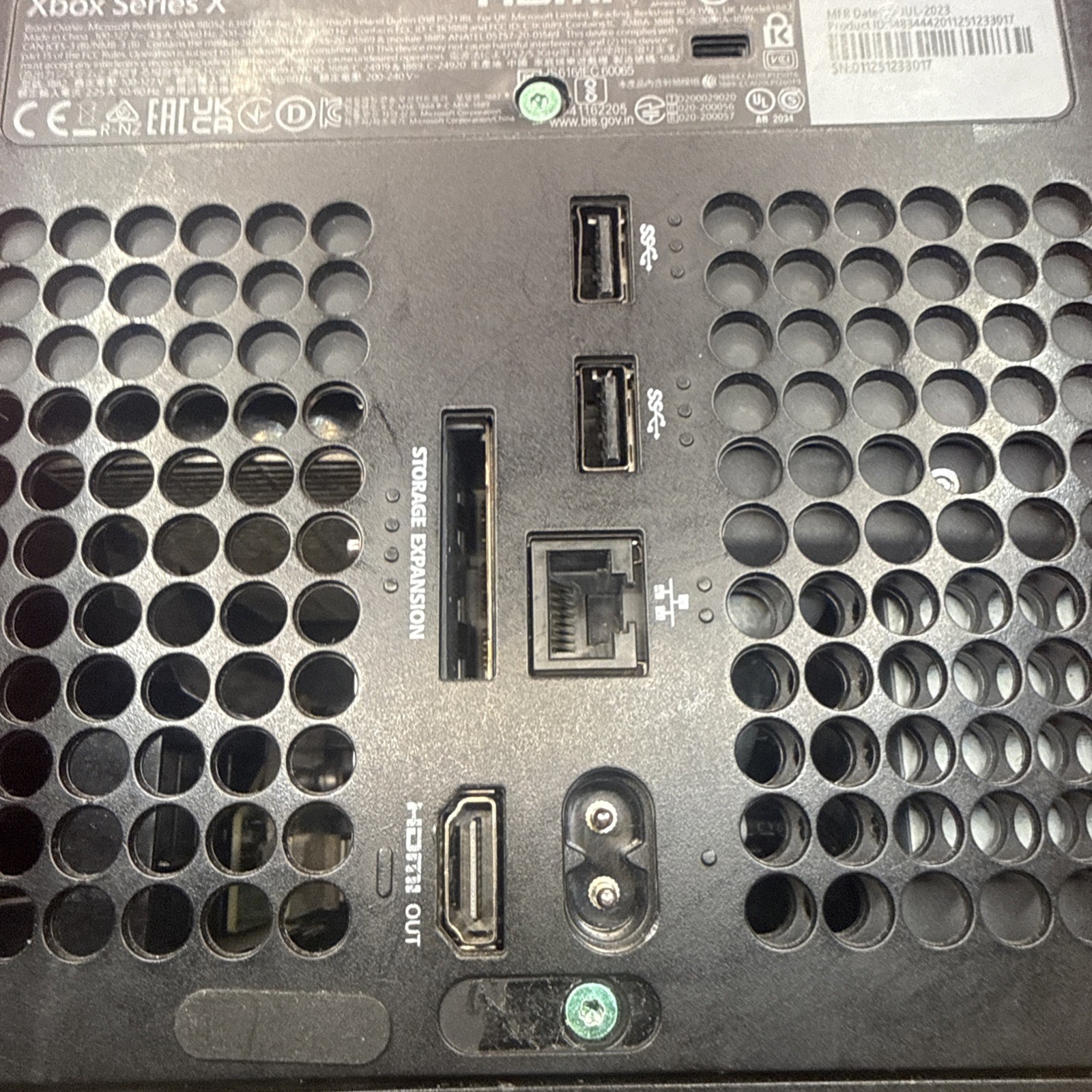Microsoft Xbox Series X 1TB Console Only 1882 For Parts Turns On Then Turns Off