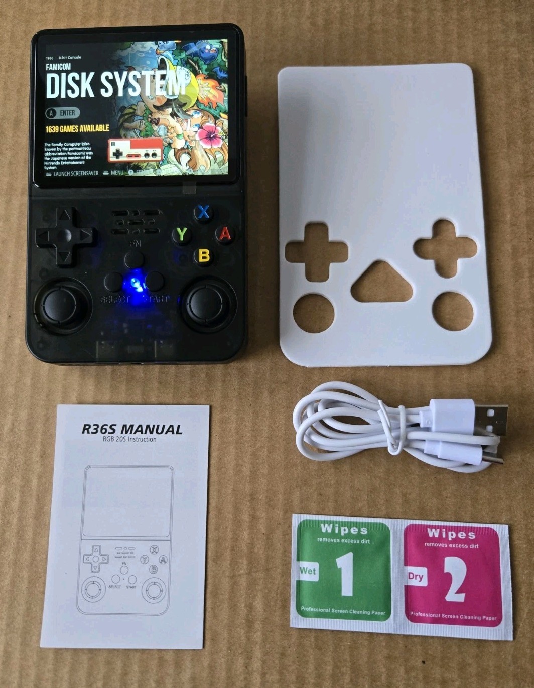 R36S Retro Handheld Video Game Console 64GB 13000+ Games 3.5 Inch IPS Screen US