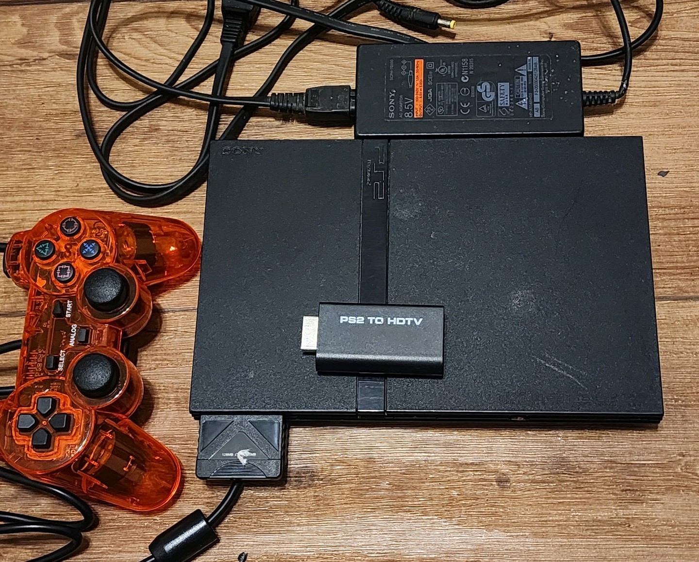 Sony PlayStation 2 PS2 Slim SCPH-77001 Tested working no av cable hdmi memory
