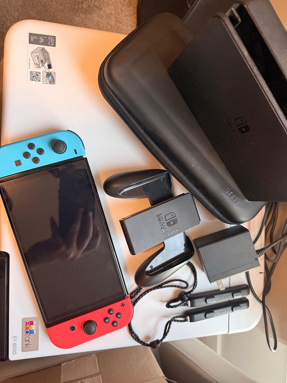 Nintendo Switch OLED Model HEG-001 Handheld Console – 64GB – Black/Neon Red/Neon