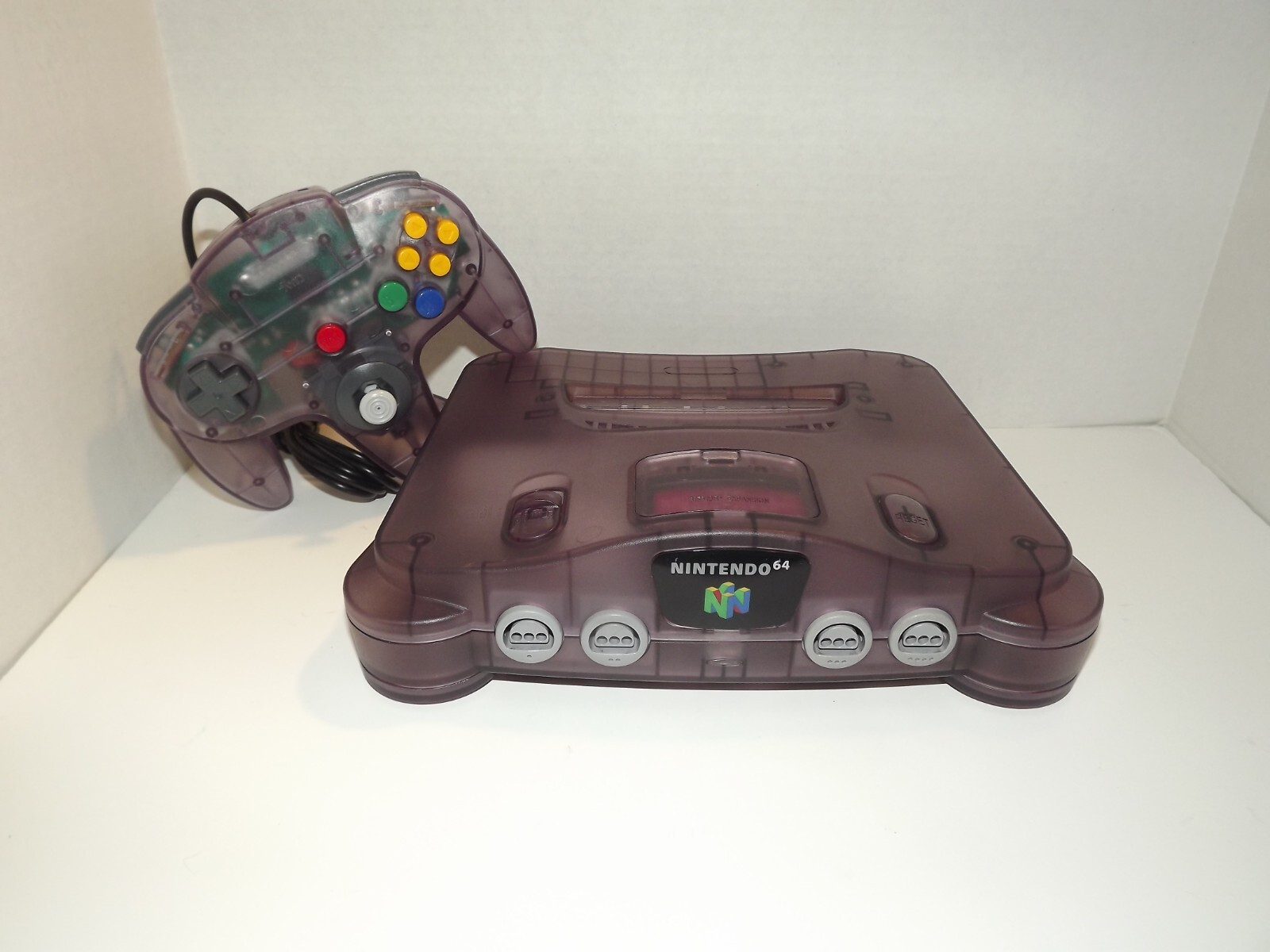 Nintendo 64 N64 Atomic Purple Console w/ Controller Cables Tested 30-Day Wty