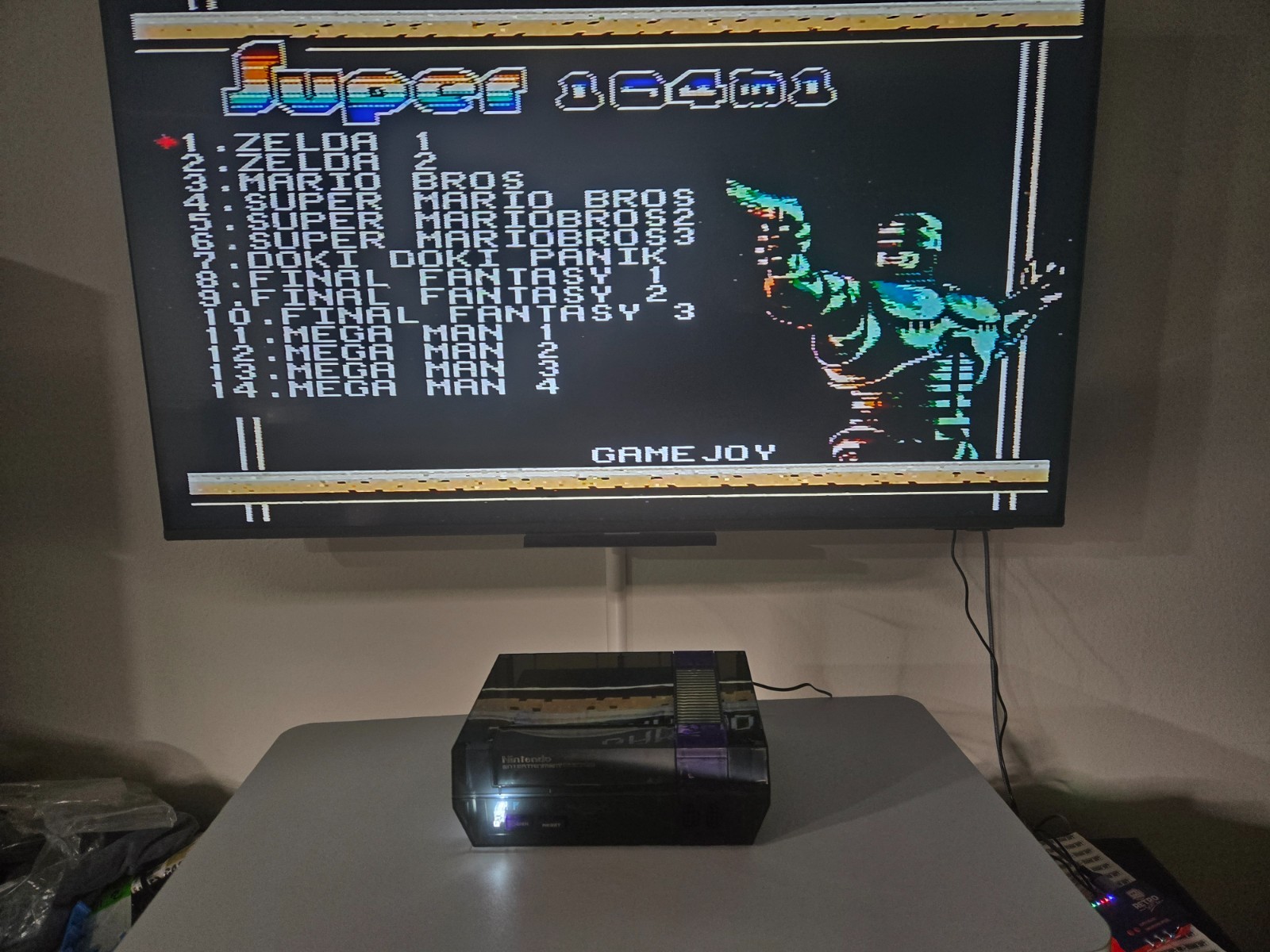 Clear Black / Purple Nintendo Entertainment System NES Console Games Bundle