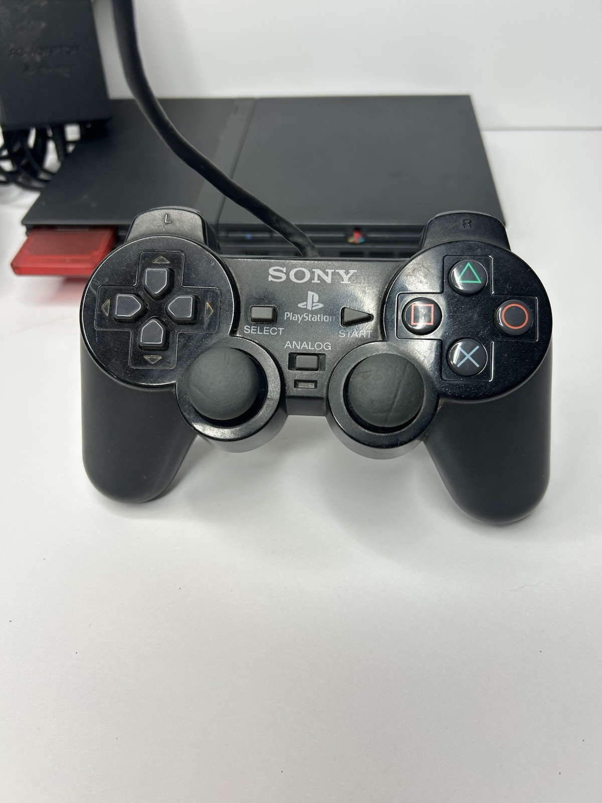 Sony PlayStation 2 PS2 Slim Black Console w/ Controller Cables 8MB Memory Card