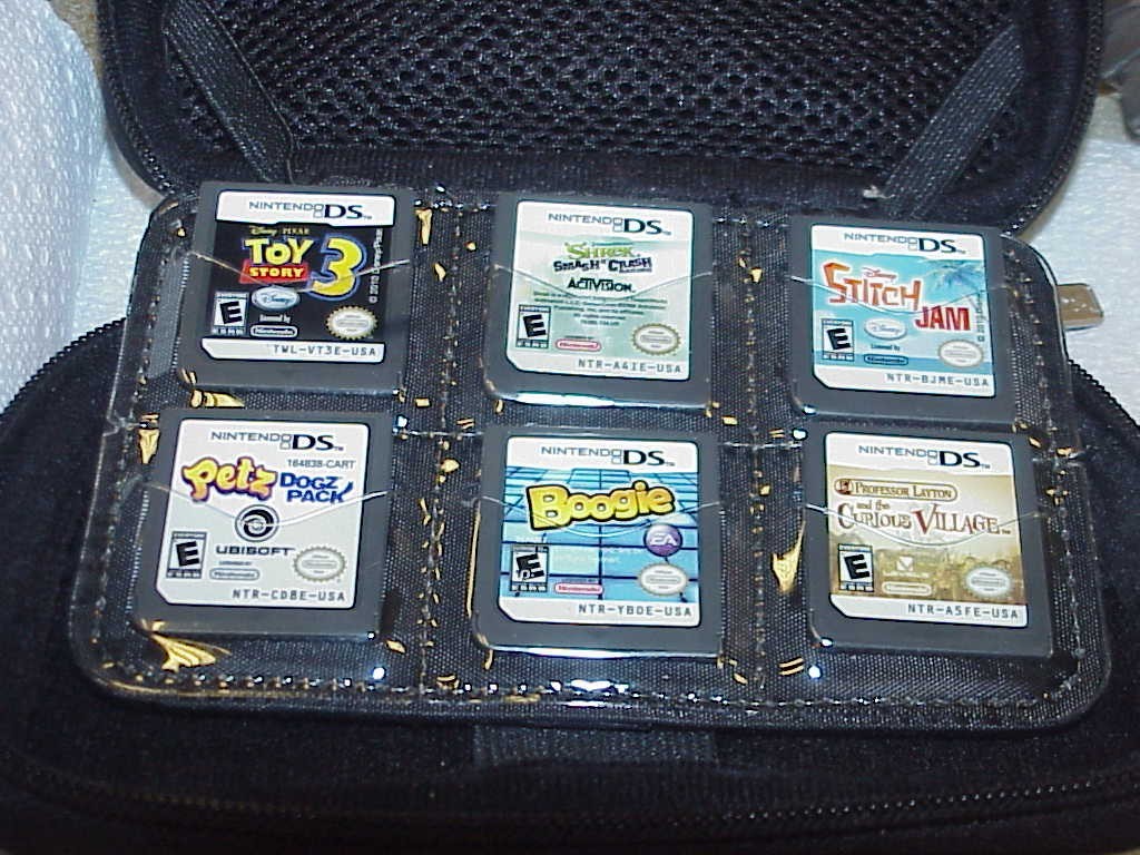 Nintendo DS Metallic Rose Gold? Pink W/ 13 Games Charger Extra Stylus & Case