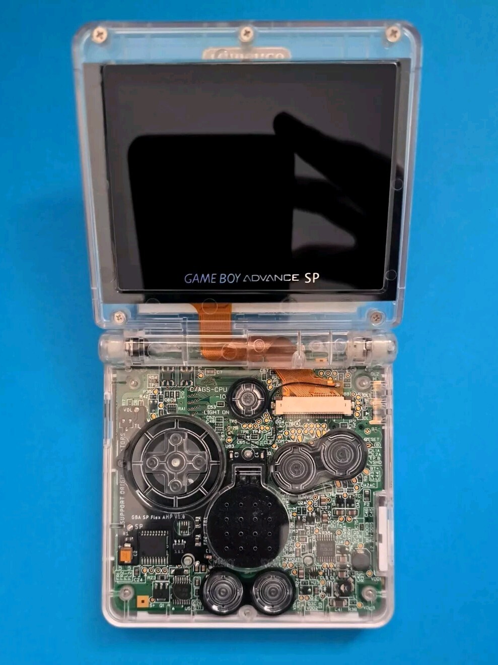 Gameboy Advance SP AGS 001 IPS screen, Type C Rechargeable, AMP