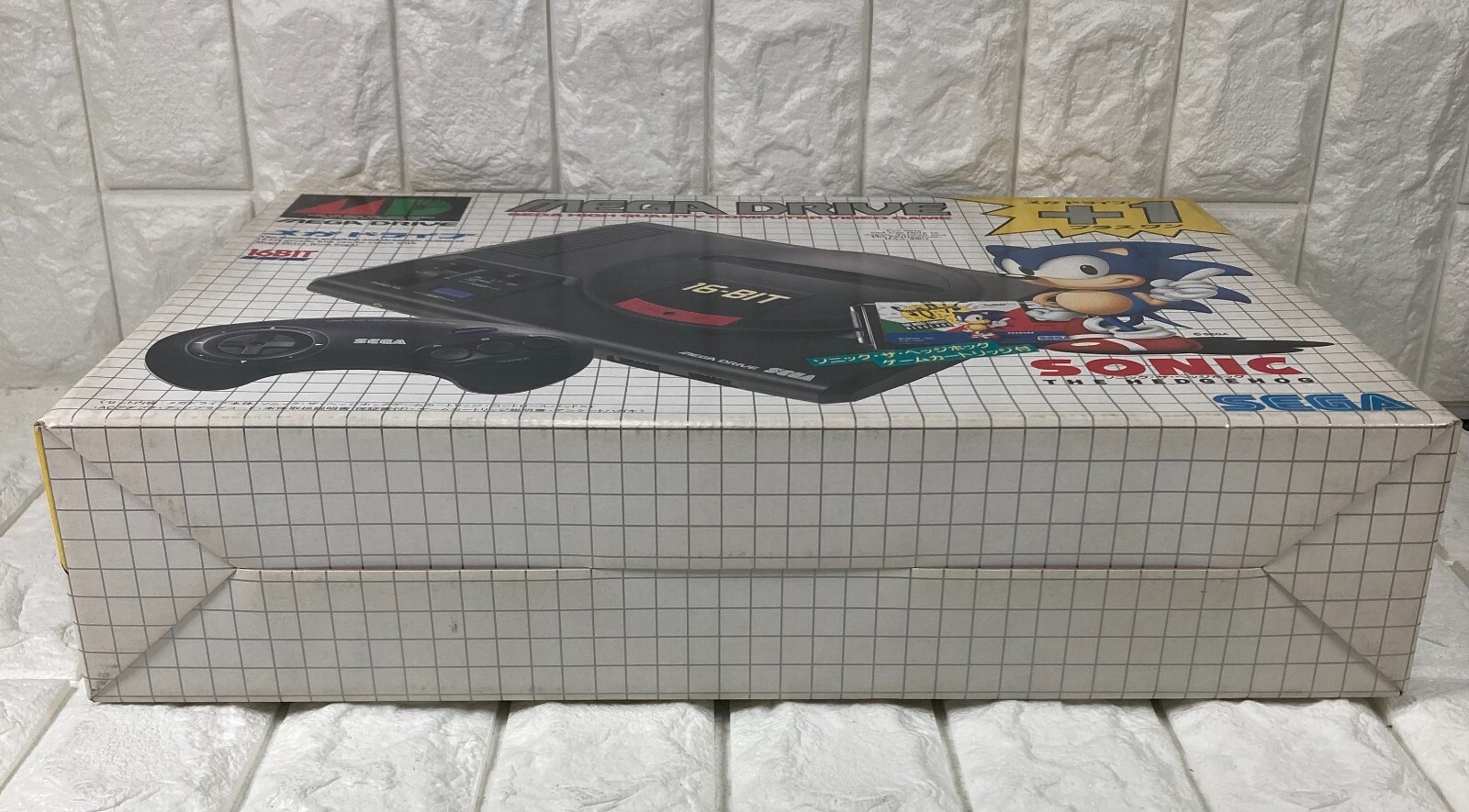 MEGA DRIVE PLUS 1 SONIC Console Boxed Tested System +1 games SEGA Japan#02