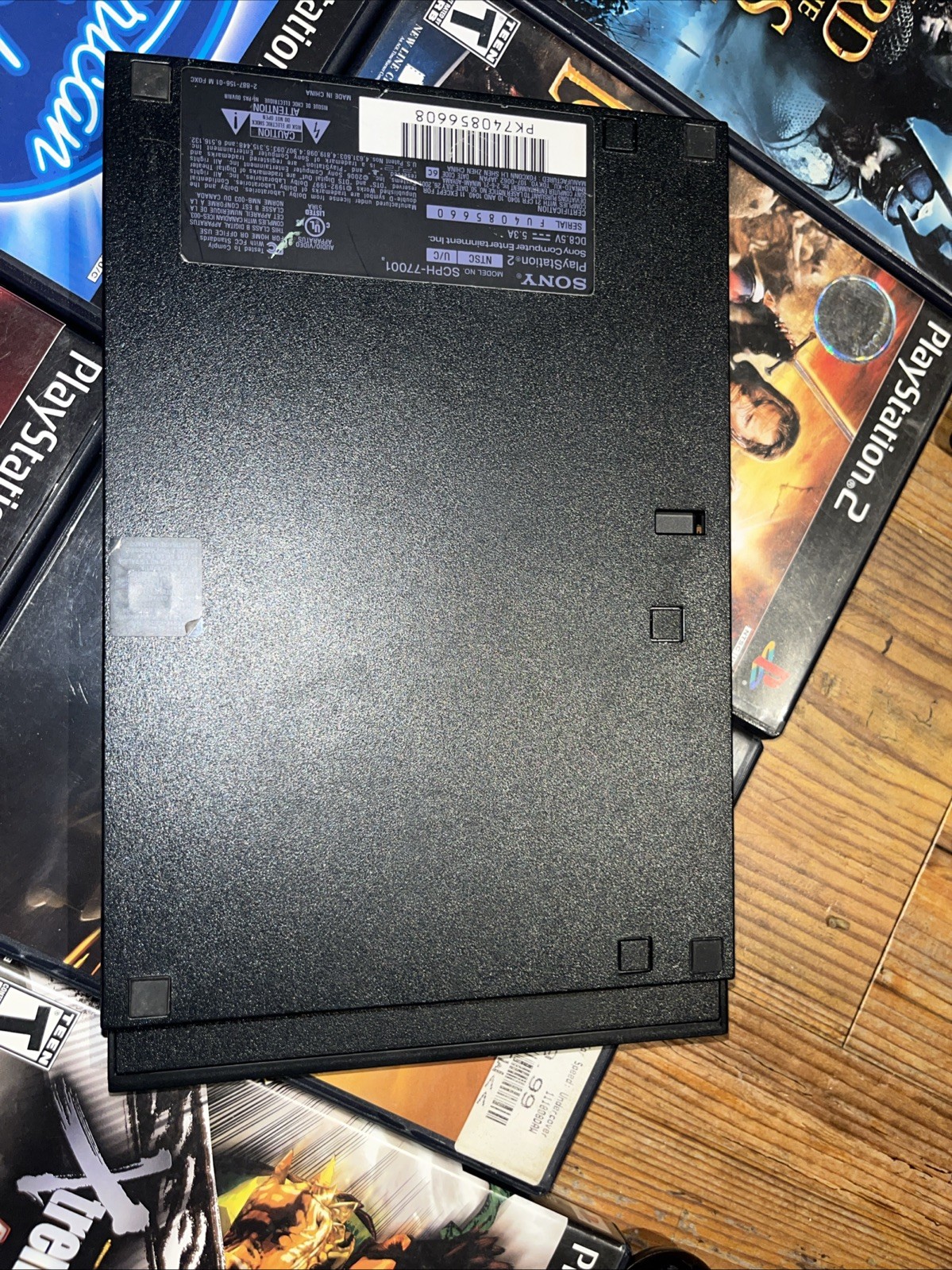 PlayStation 2 PS2 Slim SCPH-77001 TESTED w/ Controller & 12 Games