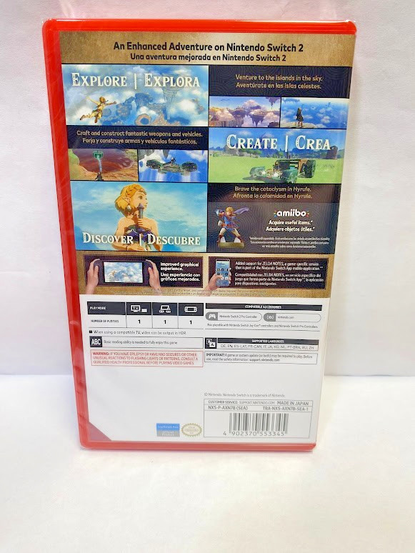 The Legend of Zelda Breath of the Wild+Tears of the Kingdom Switch 2 New Bundle