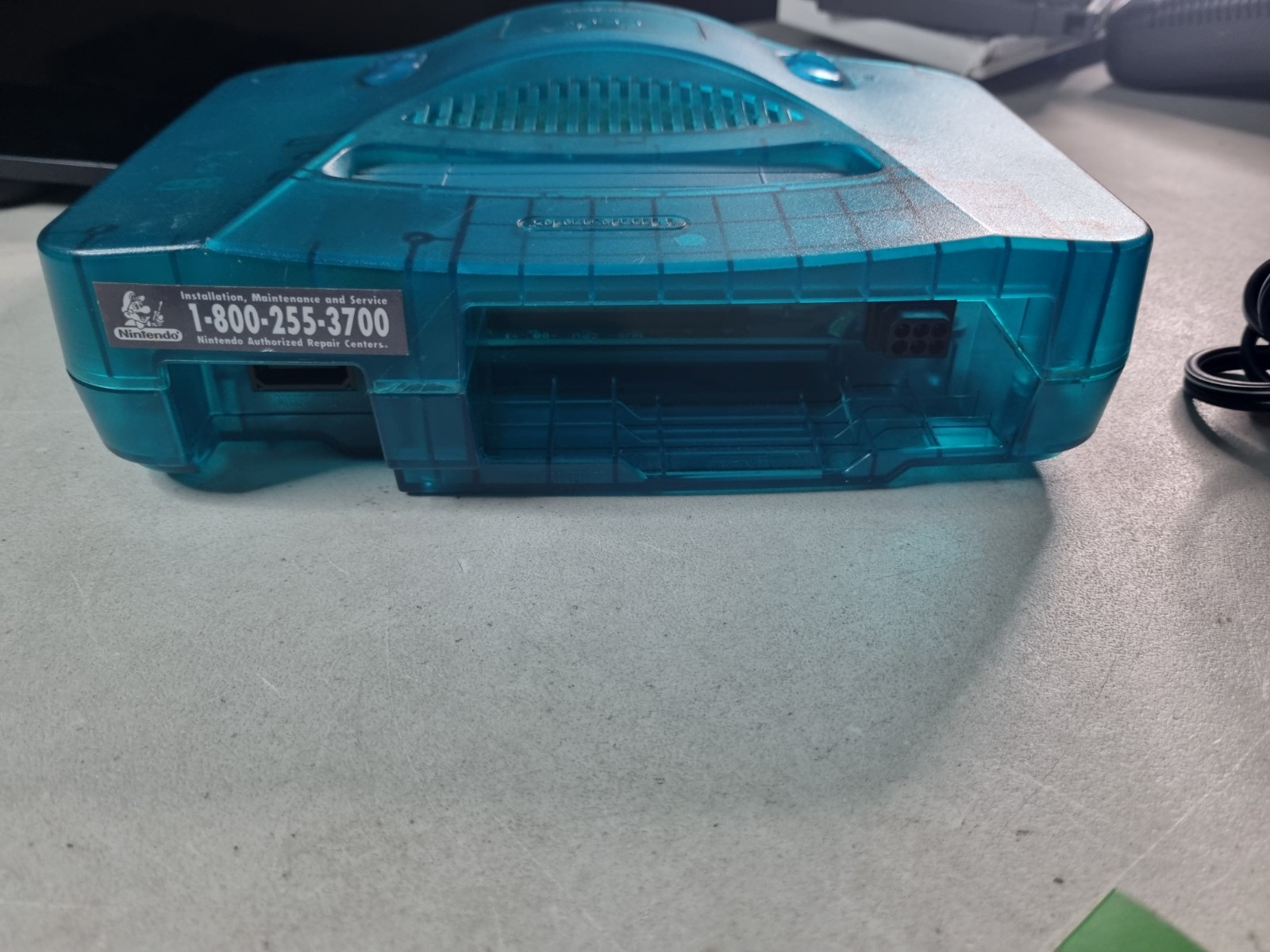 Nintendo 64 Funtastic Ice Blue N64 Console W/ Oem Cables & Controller TESTED