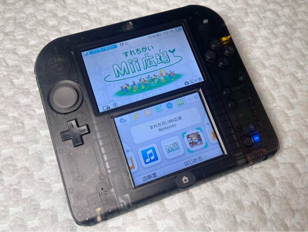 Nintendo 2DS Black Console Stylus Working Tested Japanese ver