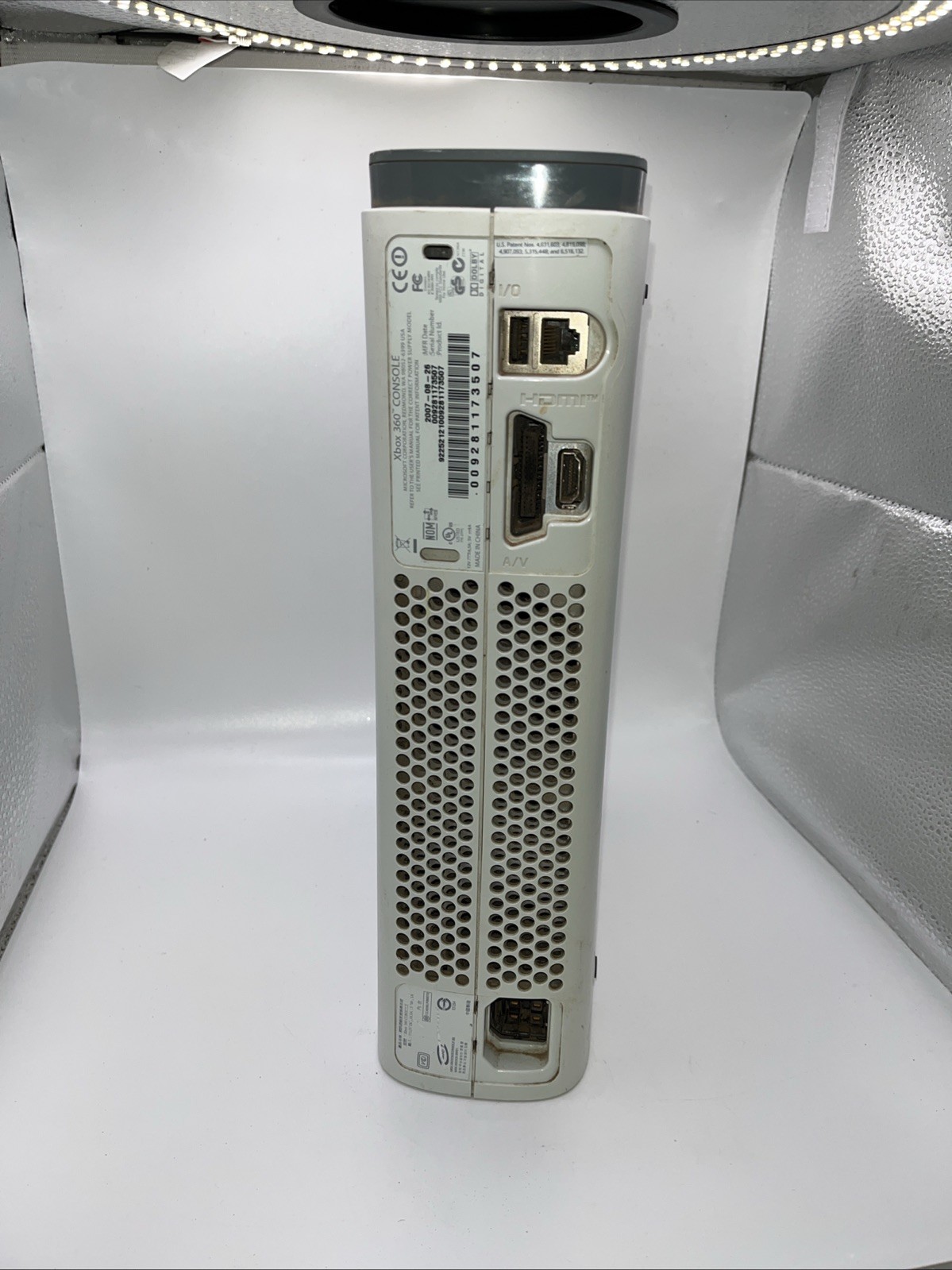 Microsoft Xbox 360 Untested – For Parts Red Ring 3/4 Flashing Console Only