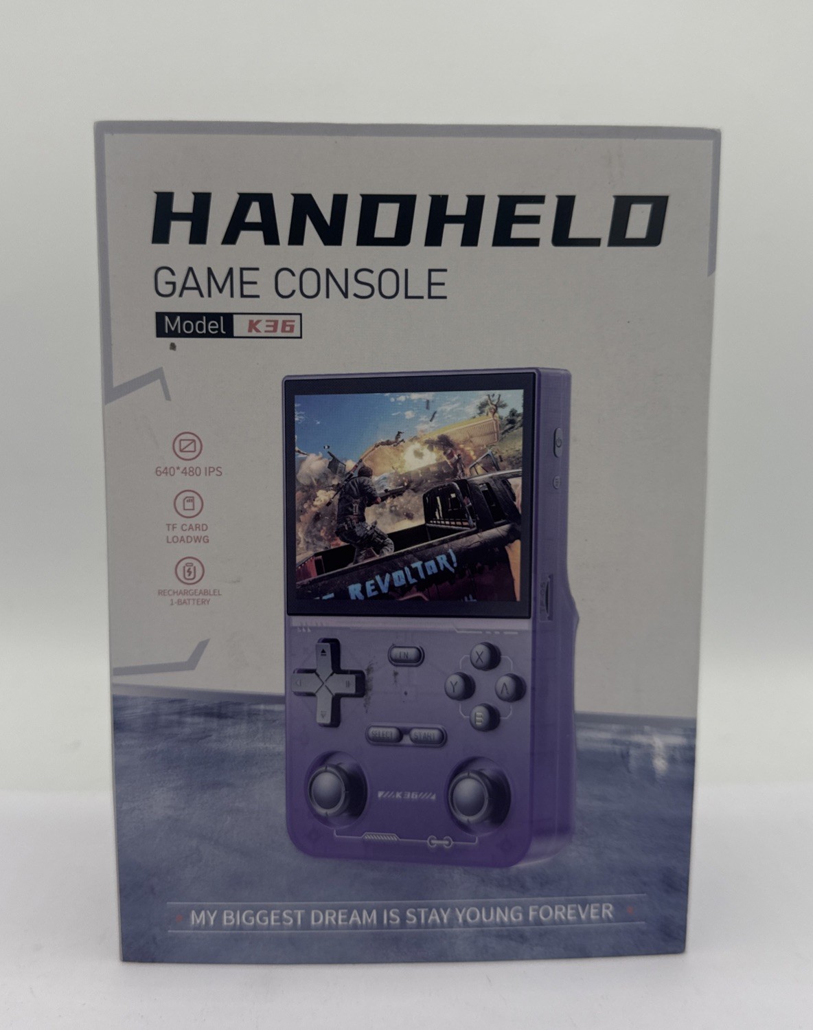 K36 Retro Handheld Video Game Console 16000+ Retro Games! 3.5 in Gray !fast ship