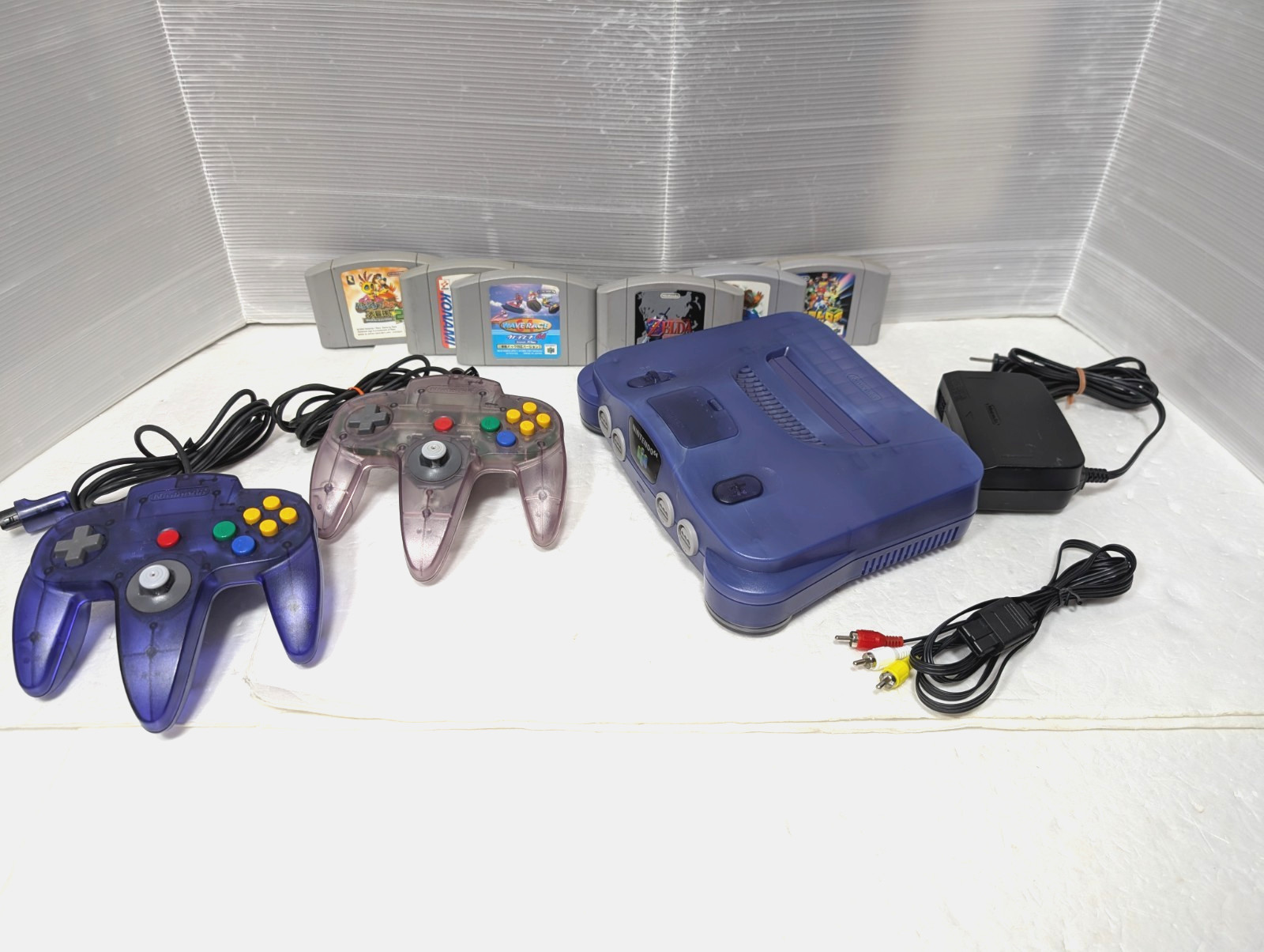 Nintendo 64 Region Free Console Midnight Blue 2controllers japan