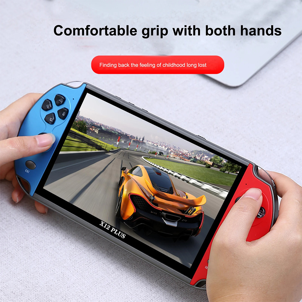 Retro Handheld Games Player X12 Plus Built-in 10000games Portable 7» e-book VX