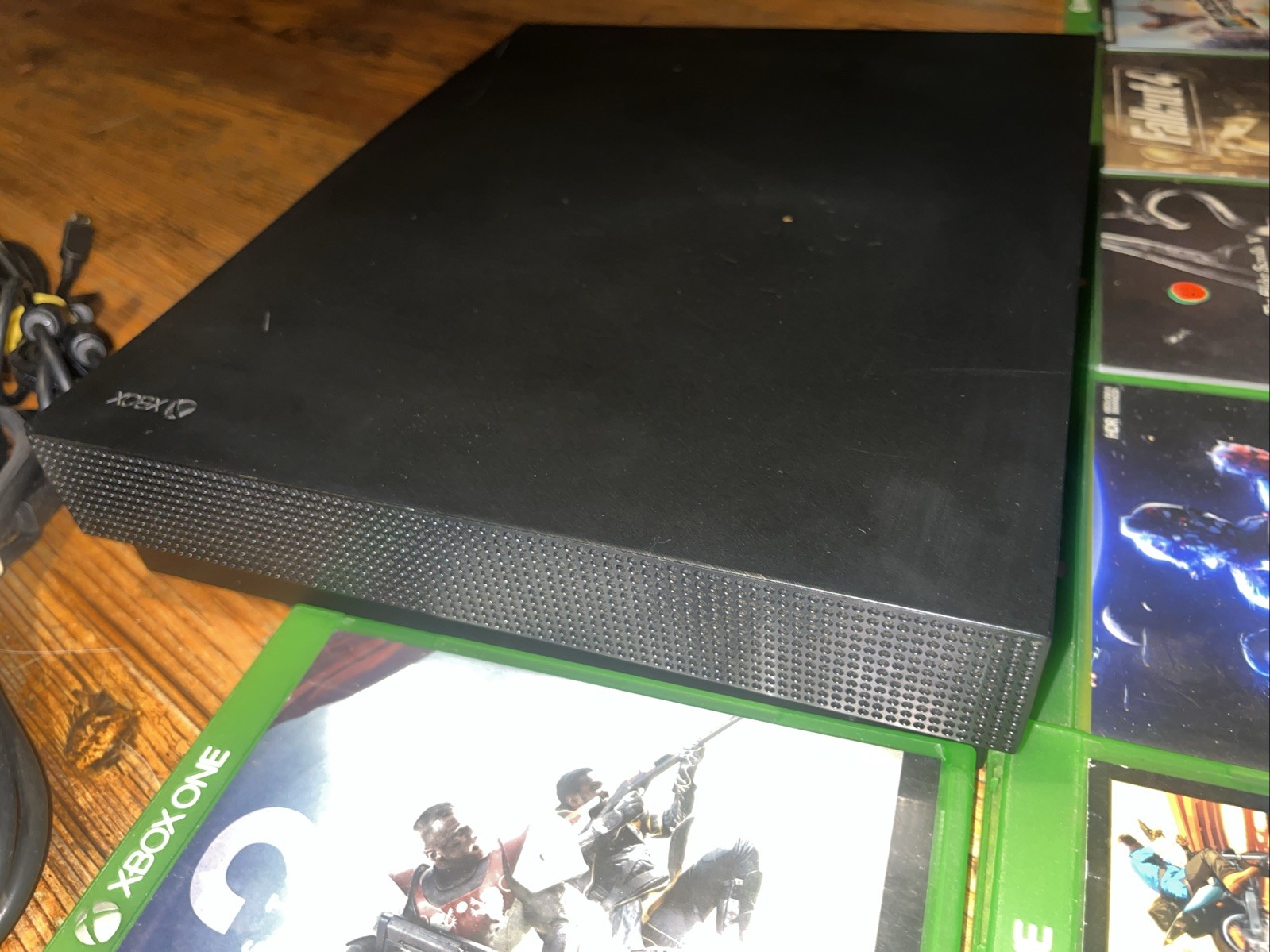 Microsoft Xbox One X 1TB Black Console 1 Controller 10 Games Bundle