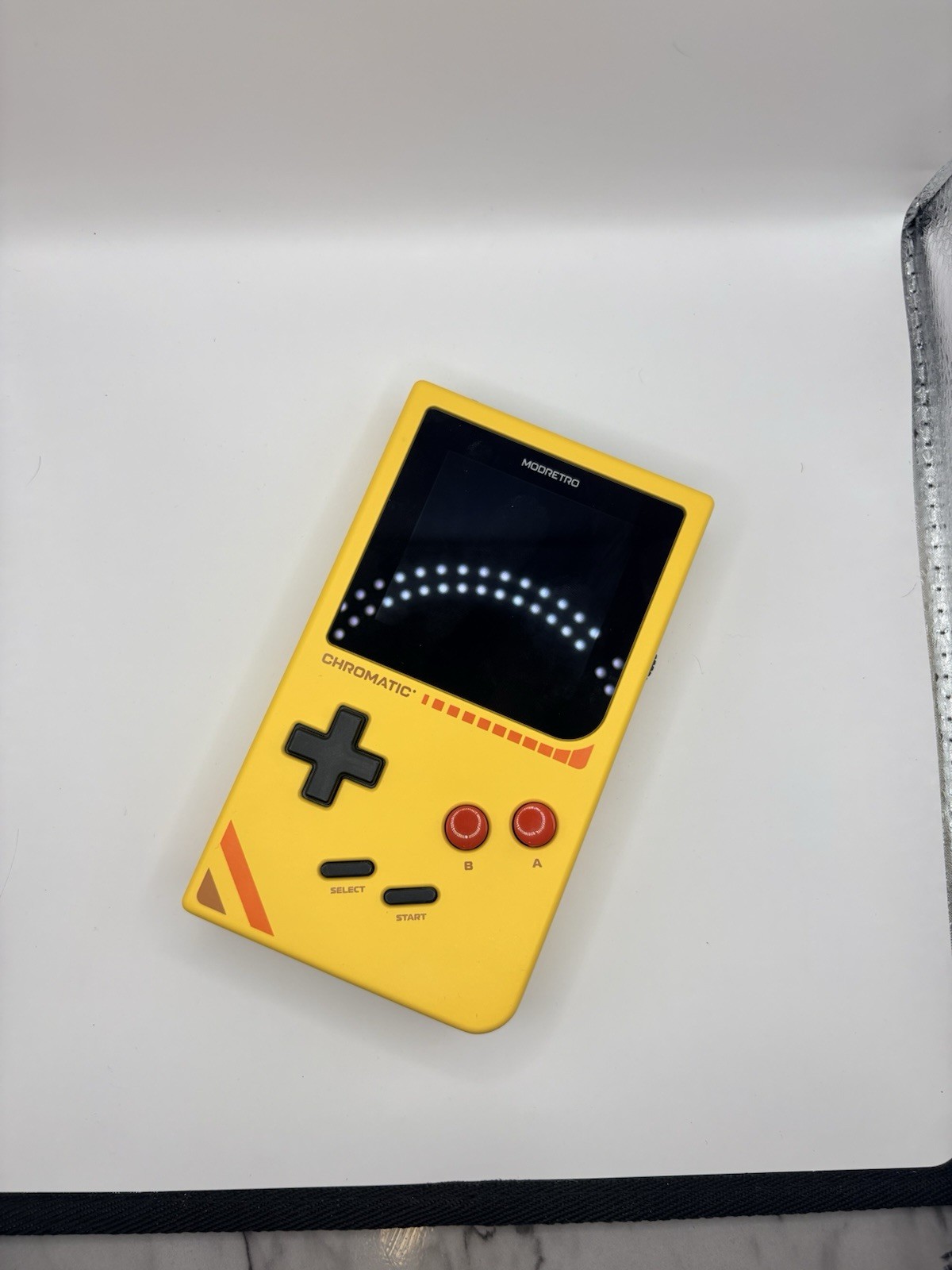 ModRetro Chromatic Yellow Console Bundle Tetris Game + Koss Porta Pro