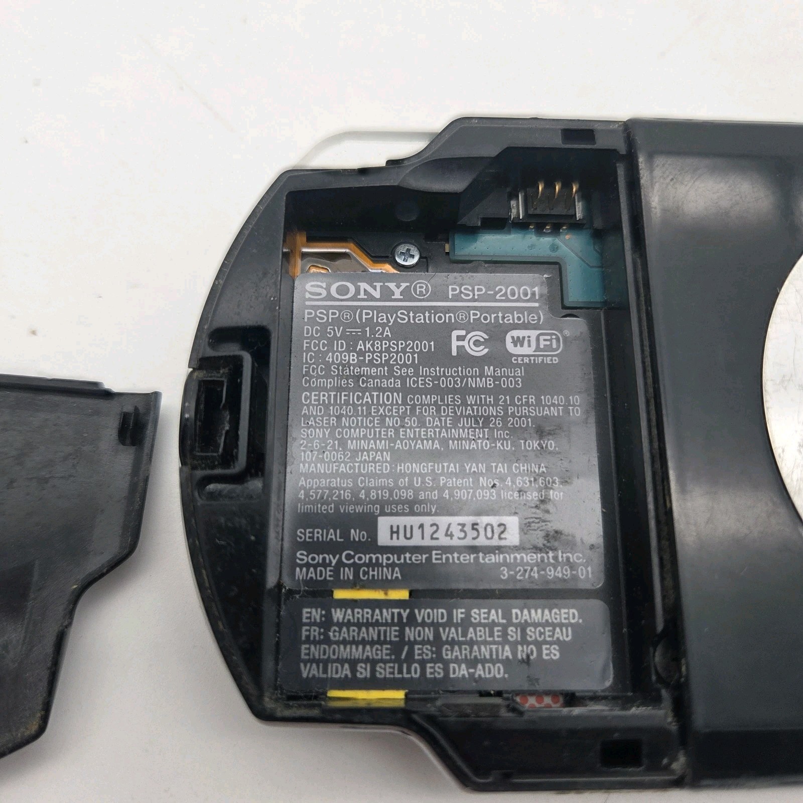 Sony PSP 2001 Black Powers On- Needs Battery And Cover