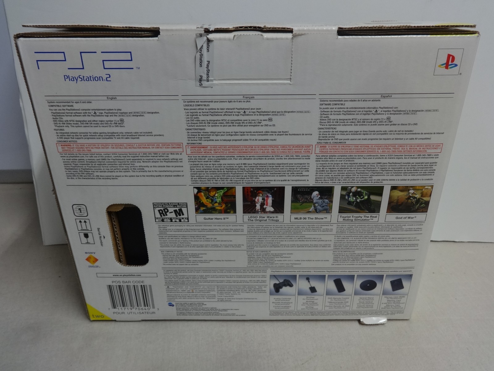 OEM Sony PS2 SLIM Video Game System Playstation-2 SCPH-77001 MINTY CIB Console