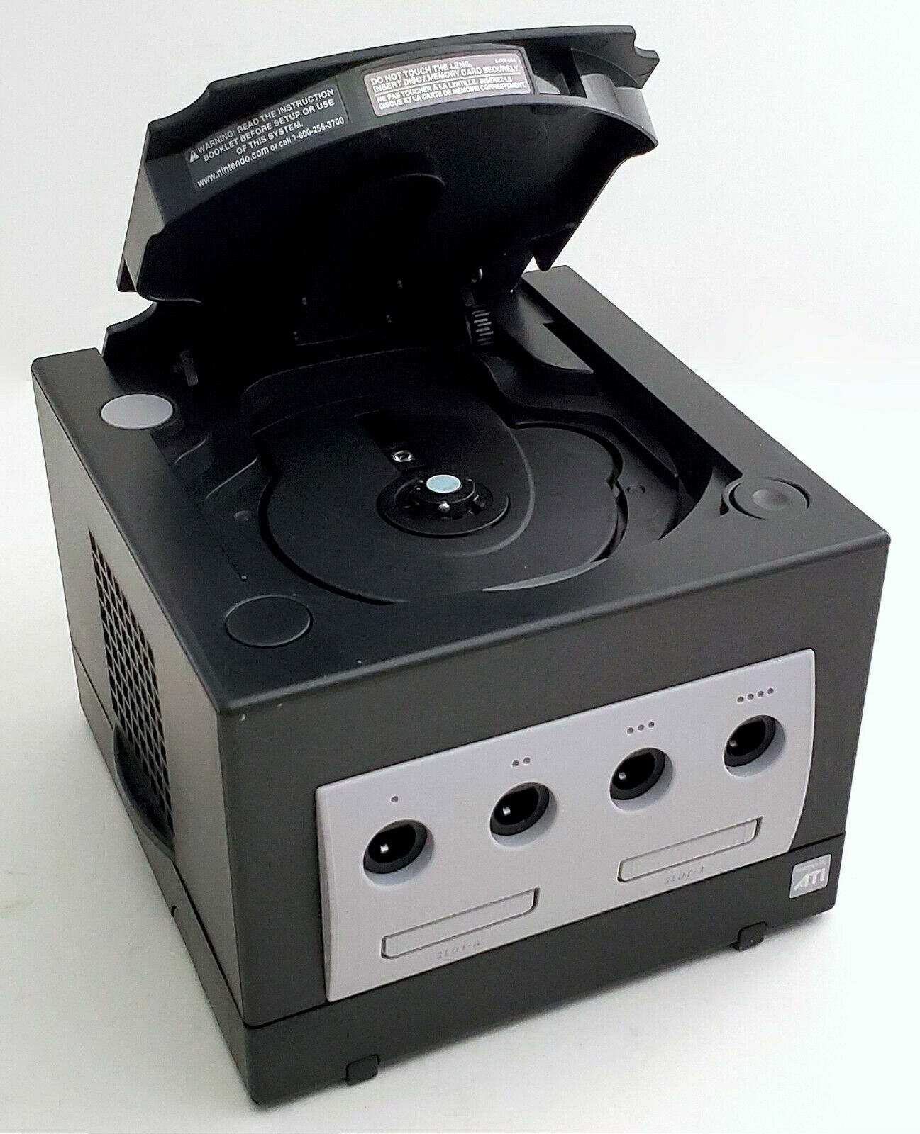 Nintendo GameCube DOL-101 Gaming System Console 2 Controller Bundle Black GCN