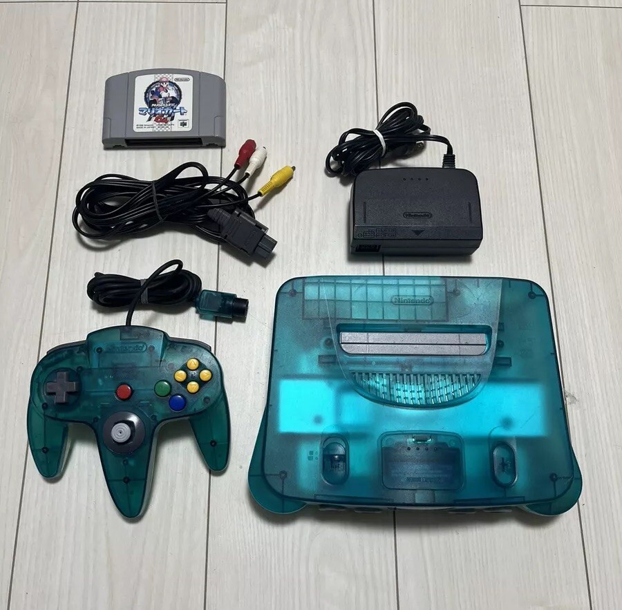【TESTED 】Nintendo 64 N64 console Clear Blue Console Japan Limited NTSC-J
