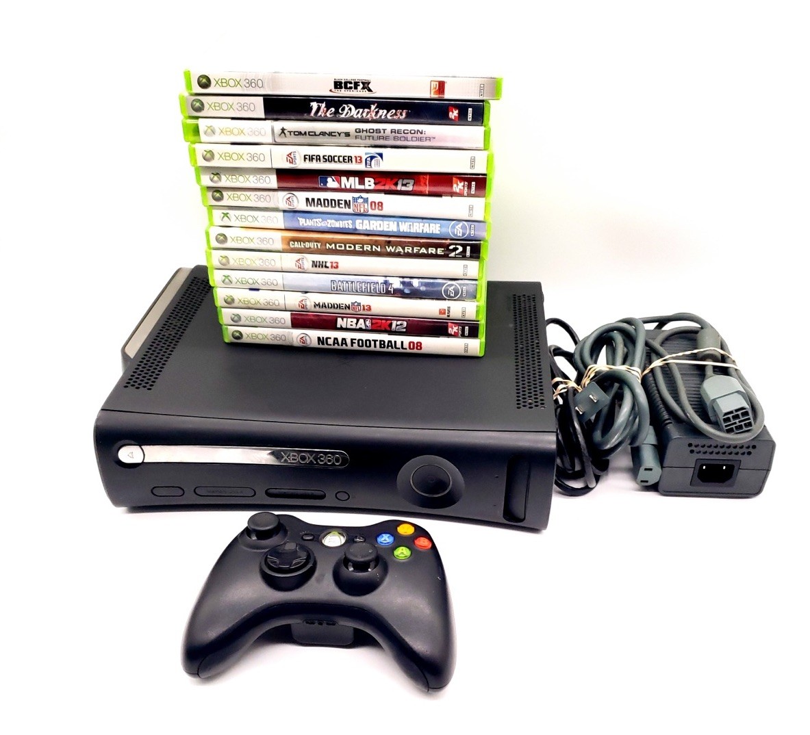Microsoft Xbox 360 Elite 120GB Console – Black W/ 13 Games – TESTED & WORKING