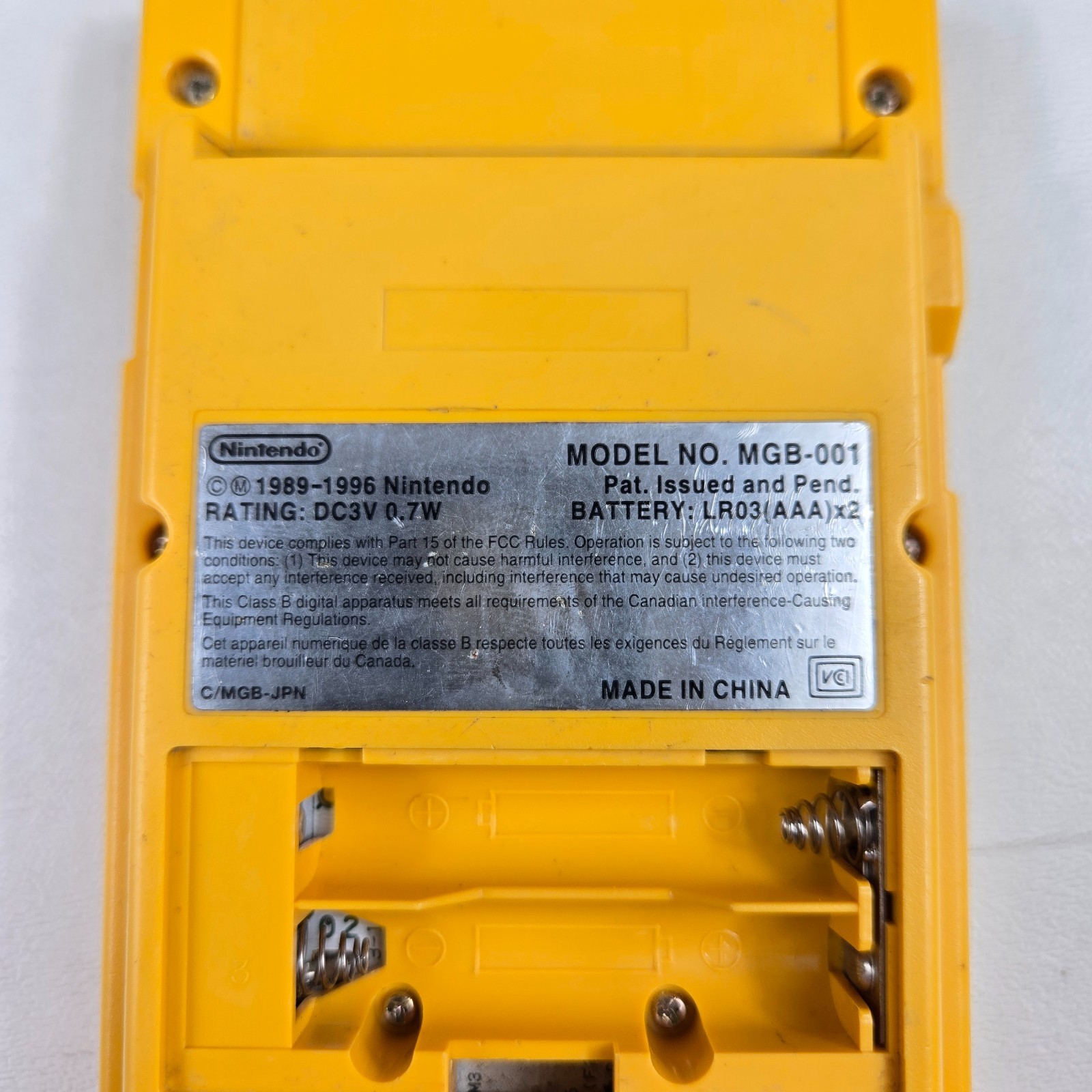 Nintendo Game Boy Pocket MGB-001 Yellow OEM Original Tested & Working GameBoy