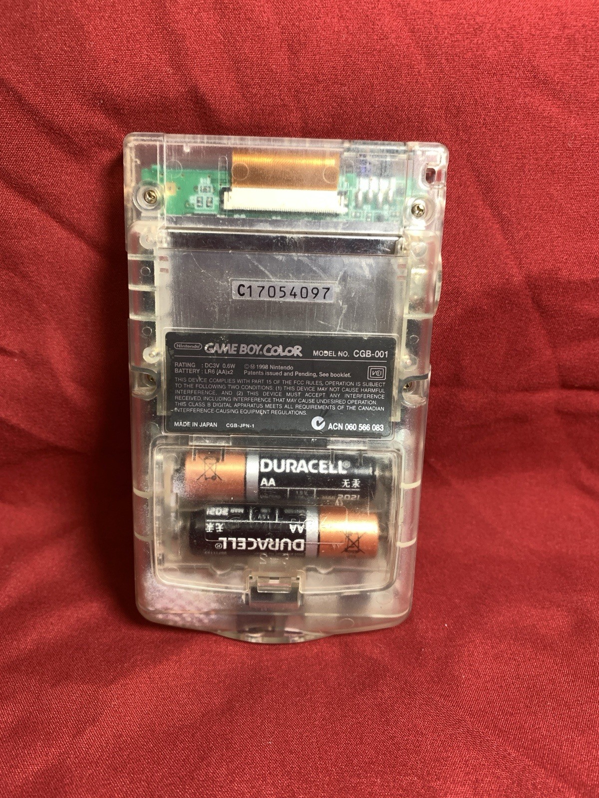 Nintendo GameBoy Color Clear Custom Pokemon Eevee UV Shell