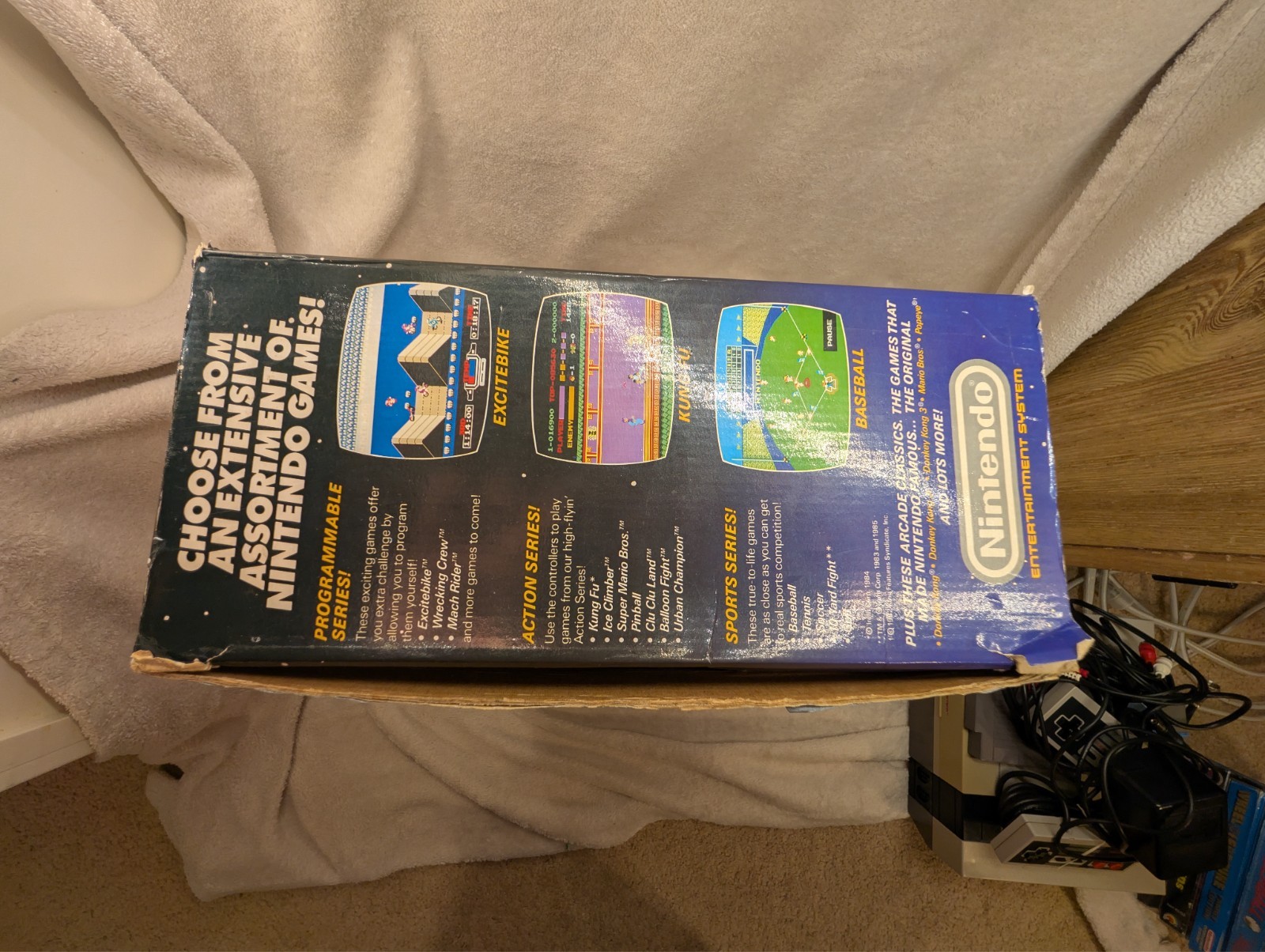 NINTENDO NES CONTROL DECK Complete in Box w Super Mario Bros 1987 No Styrofoam