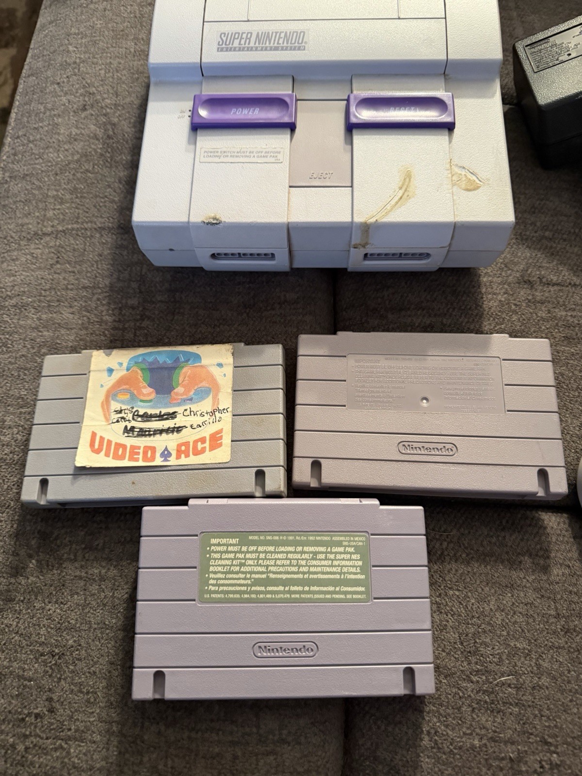 Super Nintendo SNES Console 1CHIP-01 With Games