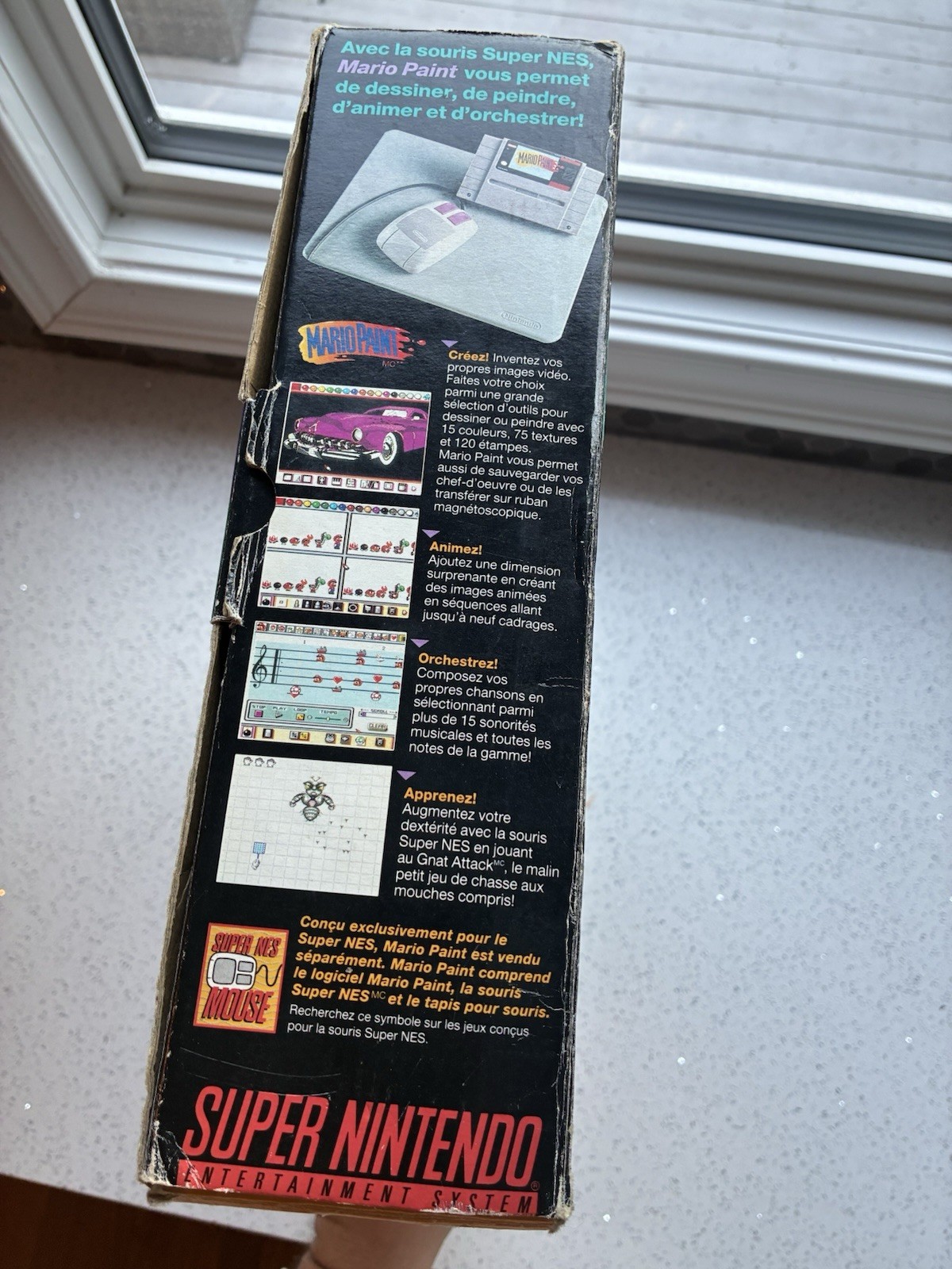 1993 Super Nintendo NES SNES Set Console Original BOX ONLY – Fair Condition